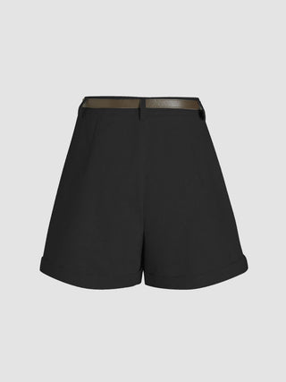 Belted High Waist Trouser Short