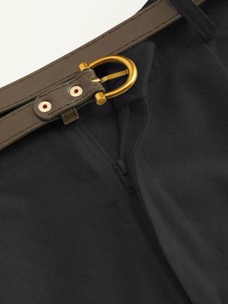 Belted High Waist Trouser Short