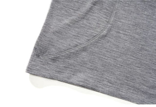 [Monterest] 3A Antibacterial Grid Fleece Half-Zip Tee