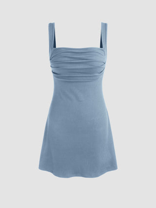 Eras Tour Outfit Taylor Outfit Corset Dress Summer Dresses Hoco Dress Homecoming Dress Hoco Dresses Party Dress For Party New Years Holiday Dress special occasion dresses Knit Fabric Ruched Square Neck Mini Dress For Daily Casual