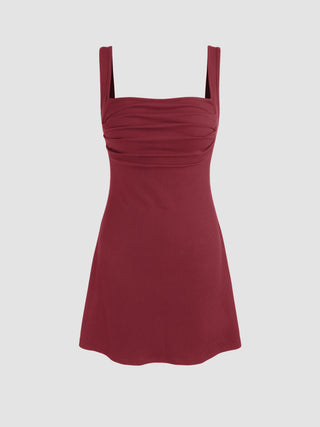 Eras Tour Outfit Taylor Outfit Corset Dress Summer Dresses Hoco Dress Homecoming Dress Hoco Dresses Party Dress For Party New Years Holiday Dress special occasion dresses Knit Fabric Ruched Square Neck Mini Dress For Daily Casual
