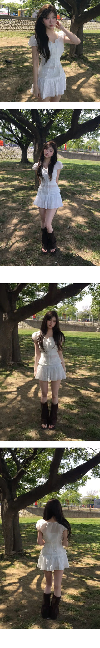 Simi Lace Frill Mini Skirt - 2 colors