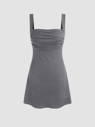 Eras Tour Outfit Taylor Outfit Corset Dress Summer Dresses Hoco Dress Homecoming Dress Hoco Dresses Party Dress For Party New Years Holiday Dress special occasion dresses Knit Fabric Ruched Square Neck Mini Dress For Daily Casual