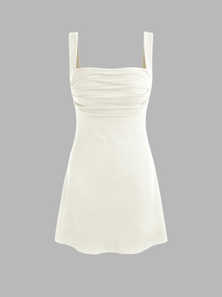Eras Tour Outfit Taylor Outfit Corset Dress Summer Dresses Hoco Dress Homecoming Dress Hoco Dresses Party Dress For Party New Years Holiday Dress special occasion dresses Knit Fabric Ruched Square Neck Mini Dress For Daily Casual