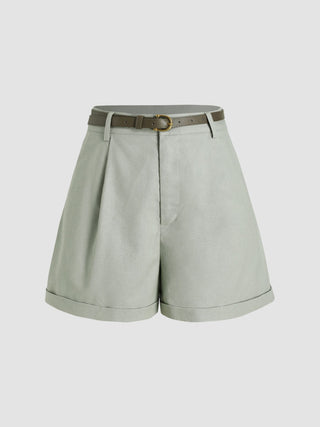 Belted High Waist Trouser Short