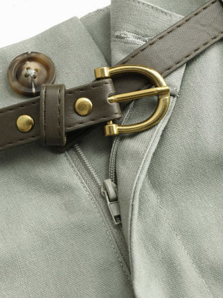 Belted High Waist Trouser Short