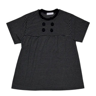 [2 colors] Striped T-shirt