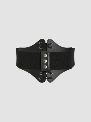Lace Up Embroidery Corset Belt