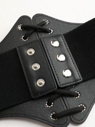 Lace Up Embroidery Corset Belt