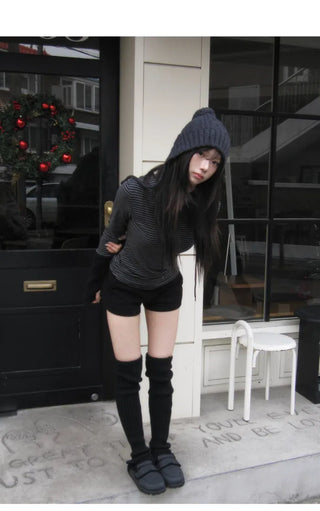 High wool leg warmers