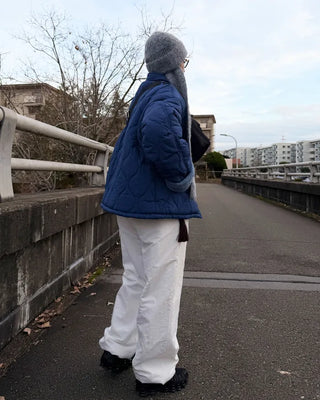 Wave quilted jacket