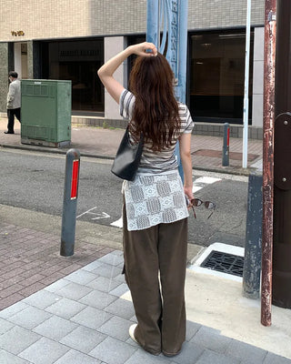 Cargo wide cotton pants