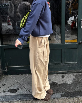 (Unisex) Pintuck Wide Pants