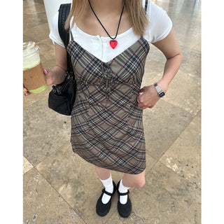 2-button round short-sleeved T-shirt