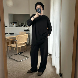 Oversized basic long-sleeved T-shirt