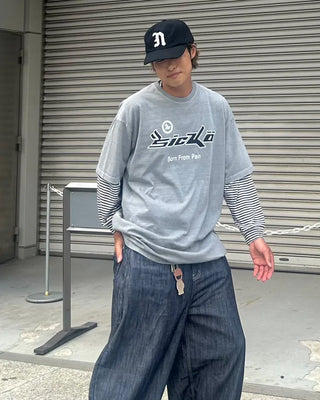 Oversized Striped Long Sleeve T-Shirt