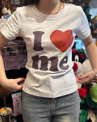 LOVE Lettering Slim Half-Sleeve T-Shirt