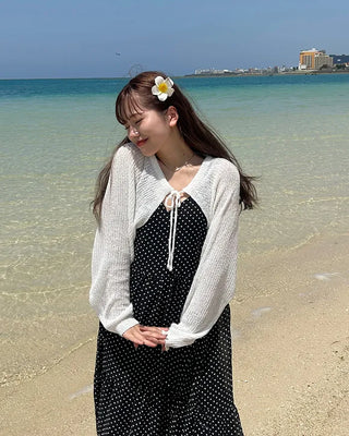 [BEST 50] Sheer Dot Long Dress