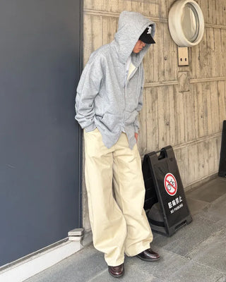 Herringbone Wide Curve Pants