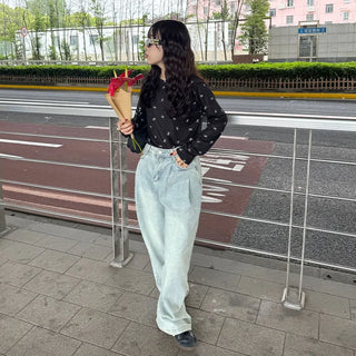 Ribbon Pattern Sheer T-Shirt