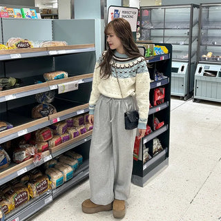 Fleece-lined jogger pants