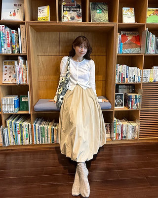 Balloon bunning long skirt