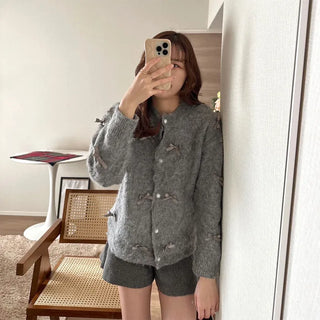 Ribbon Round Cardigan