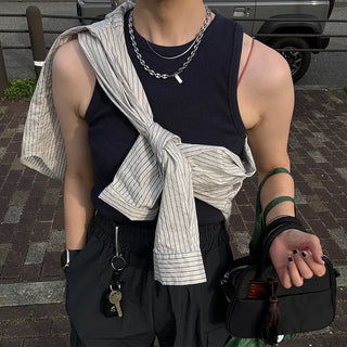 Simple ribbed tank top