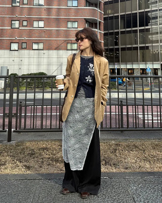 Loose-fit suede jacket