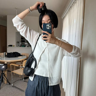 Linen blend cardigan