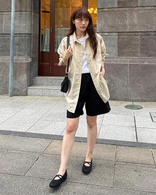 Flared Bermuda shorts