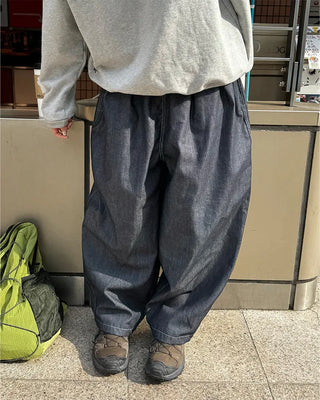 (Unisex) Two-pleat wide-leg pants