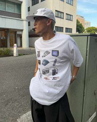 Electronic device print short-sleeved T-shirt