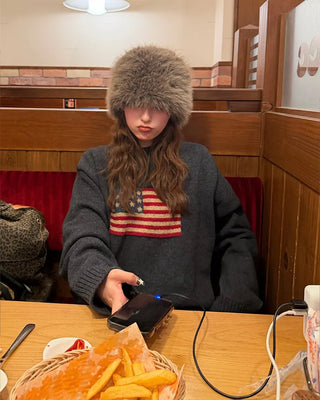 USA Flag Jacquard Knit