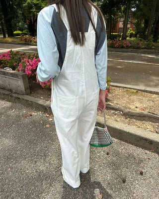Cotton wide overalls