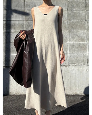 Bustier knit long dress