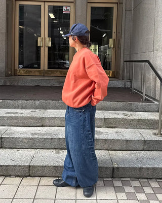 (Unisex) Washed Balloon Denim Pants