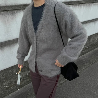 Soft Texture V-Neck Cardigan