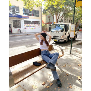 Pocket Flare Fit Denim Pants
