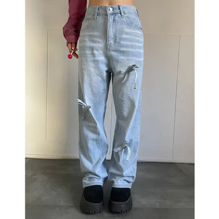 Ribbon denim pants