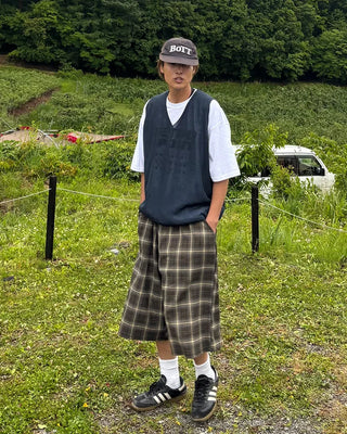 Checked Bermuda Pants