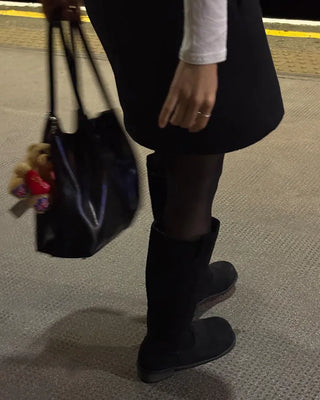 Leather tote bag