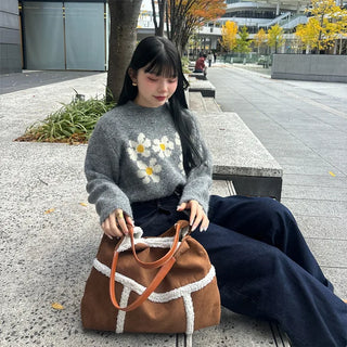 Sheepskin tote bag