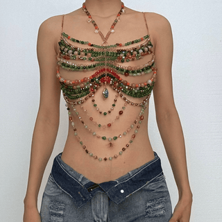 Halter pendant hollow out o ring cut out top