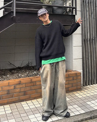 Crew Neck Rib Knit