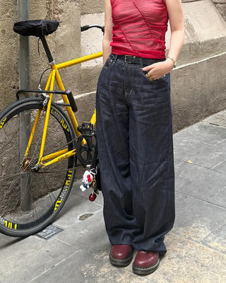Wide selvedge denim pants
