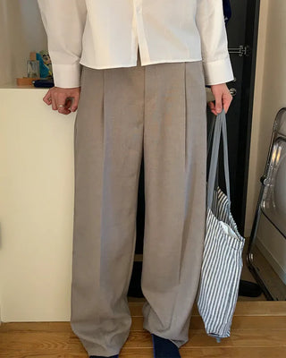 Long wide back banding slacks