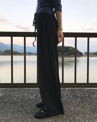 Polka Dot Waist String Pants