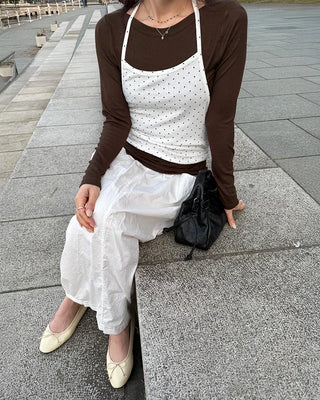 Balloon silhouette long skirt