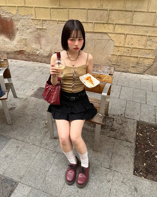 Square studded shoulder bag